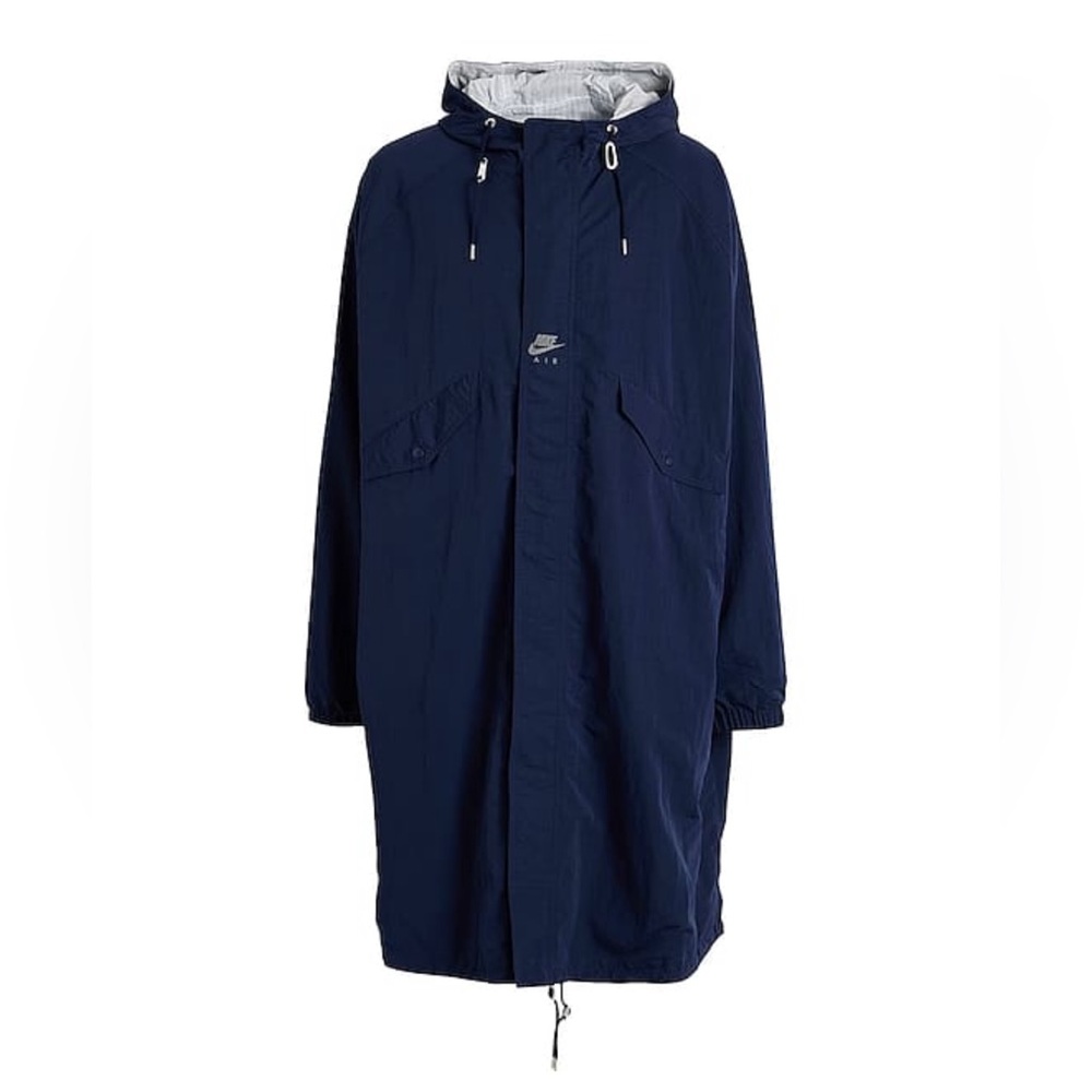 Nike Air x Kim Jones Trench Coat size S reversible navy pinstripe fishtail - Picture 2 of 13